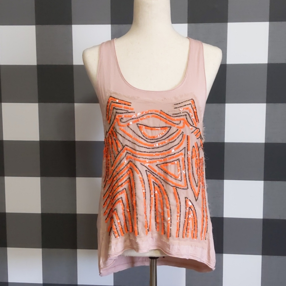 Urban Outfitters Pink and Orange Tank Top